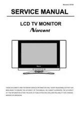 Buy Norcent LT2722 Television Service Manual by download Mauritron #322106