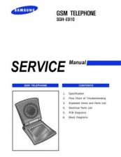 Buy Samsung SGH-E910 Mobile Phone Service Manual by download Mauritron #306356