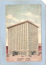 Buy New York Buffalo Hotel Statler Street Scene w/Old Car & Horses & Wagons ny~2609