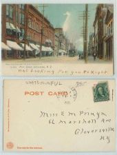 Buy New York Johnstown Main St Rotograph Co Street Scene w/Trolley Car and Tra~190