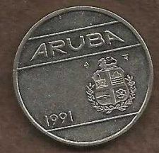 Buy Aruba 25 Cents 1991 Coin (Kingdom of the Netherlands Coin)