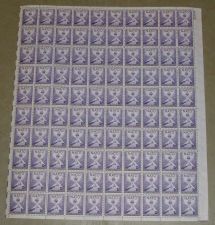 Buy US, Scott# 1008, three cent North Atlantic Treaty Organ. sheet of 100 stamps