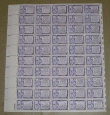 Buy US, Scott# 1014, three cent Gutenberg Bible sheet of 50 stamps