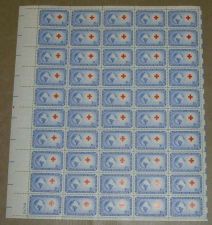 Buy US, Scott# 1016, three cent International Red Cross sheet of 50 stamps