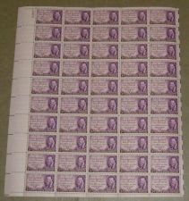 Buy US, Scott# 946, three cent Joseph Pulitzer sheet of 50 stamps
