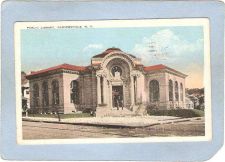 Buy New York Gloversville Public Library Street Scene Intersection w/Trolley T~1988