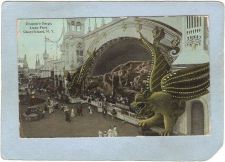 Buy New York Coney Island Amusement Park Postcard Luna Park Dragon's Gorge top~426