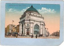 Buy New York Buffalo Buffalo Savings Bank Street Scene Intersection w/Trolley ~2872