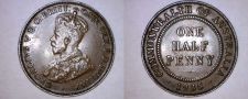 Buy 1935 Australian Half (1/2) Penny World Coin - Australia