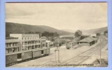 Buy New York Callicoon Town & Valley Looking West Black & White View RR Tracks~214