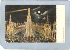 Buy New York Coney Island Amusement Park Postcard Luna Park View By Night top_~461