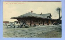 Buy New York Lyons NYCRR Station Photo Card View Across Tracks Small Brick Sta~222