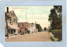 Buy New York Lake Placid Lake Street Street Scene w/New York Central Railroad ~1767