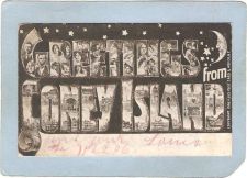 Buy New York Coney Island Amusement Park Postcard Large Letter Greetings From ~328