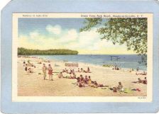 Buy New York Angola-On-The-Beach Bathing In Lake Erie Evans Town Park Beach ny~2355