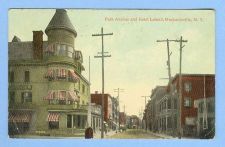 Buy New York Mechanicville Park Ave and Hotel Leland Street Scene w/Unpaved Ro~305