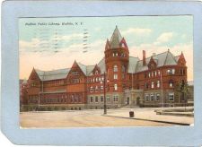 Buy New York Buffalo Buffalo Public Library Street Scene Intersection w/Trolle~2751