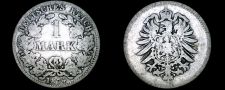 Buy 1874 F German Empire 1 Mark World Silver Coin - Germany