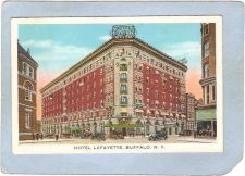 Buy New York Buffalo Hotel Lafayette Street Scene w/Old Cars ny_box4X1~2884 Buy New York Buffalo Hotel Lafayette Street Scene w/Old Cars ny_box4X1~2884