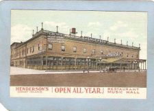 Buy New York Coney Island Amusement Park Postcard Henderson's Restaurant Music~371