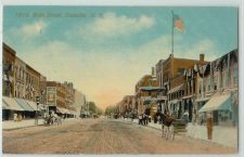 Buy New York Dansville Main St Unpaved Road w/Old buildings Draped w/Patriotic~235