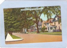 Buy New York Plattsburgh Residential Section Street Scene w/Old Car ny_box3~1197