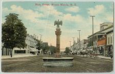 Buy New York Mount Morris Main St Unpaved road w/Monument in Center Old Buildi~231