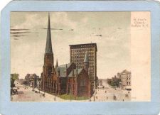 Buy New York Buffalo St Paul's Church Street Scene Intersection w/Horses & Wag~2649