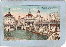 Buy New York Coney Island Amusement Park Postcard Lagoon & Chute The Chutes to~376