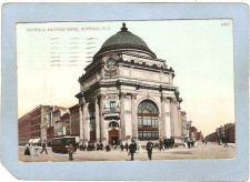 Buy New York Buffalo Buffalo Savngs Bank Street Scene Intersection w/Trolley C~2705