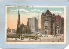 Buy New York Buffalo Shelton Square Street Scene Intersection w/Trolley Tracks~2918