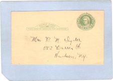 Buy New York Hudson Penny Post Card To Mrs B M Snyder 552 Warren St Hudson NY ~1230