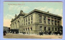 Buy New York Albany Railroad Station Street Scene View Large Old Stone Station~209