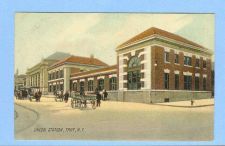 Buy New York Troy Union Station View Of Union Station w/Horses and Wagons~298