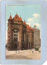 Buy New York Buffalo Erie County Savings Bank Street Scene w/Trolley Tracks & ~2709