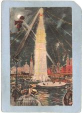 Buy New York Coney Island Amusement Park Postcard Luna Park Tower By Night top~462