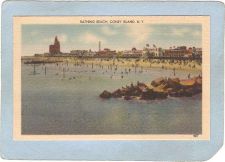 Buy New York Coney Island Amusement Park Postcard Bathing Beach Coney Island t~344