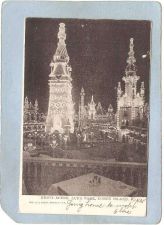 Buy New York Coney Island Amusement Park Postcard Luna Park Night Scene Undivi~464