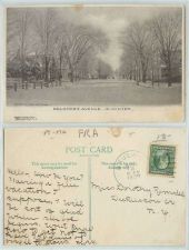 Buy New York Brushton Delancey Ave in Winter Tree Lined Snow Covered Roadway w~176