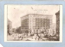 Buy New York Buffalo Lafayette Hotel Street Scene Intersection w/Trolley Car &~2620