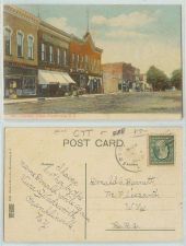 Buy New York Franklinville Chestnut St. Unpaved Road showing Store Fronts~118