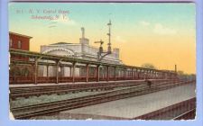 Buy New York Schenectady NY Central Depot View From Tracks Long Covered Platfo~228