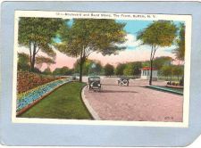 Buy New York Buffalo Boulevard & Band Stand Street Scene w/Old Cars ny_box4X1~2900 Buy New York Buffalo Boulevard & Band Stand Street Scene w/Old Cars ny_box4X1~2900