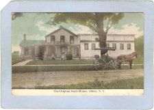 Buy New York Alden The Original Bath House Street Scene w/Horse & Wagon ny_box~2343