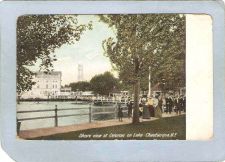 Buy New York Lake Chautauqua Amusement Park Postcard Shore View At Celoron top~136