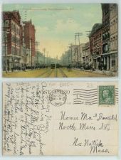 Buy New York Binghamton Court St. Looking West Trolley Tracks and Trolley Cars~113