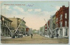Buy New York Canastota Peterboro St Intersection w/Railroad Crossing Old Build~243