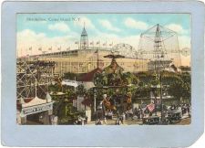 Buy New York Coney Island Amusement Park Postcard Steeplechase Park w/Ferris W~388