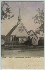 Buy New York Amityville Long Island St Mary's Episcopal Church Front View Of C~249