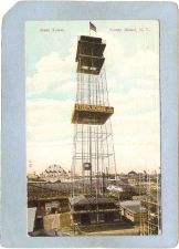 Buy New York Coney Island Amusement Park Postcard Steel Tower Steeplechase Par~387